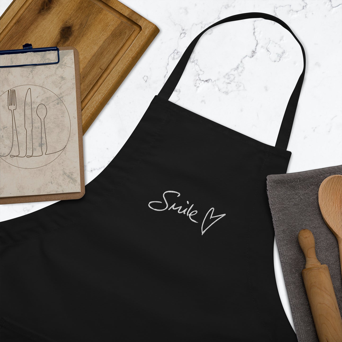 Smile | Everyday Black Apron