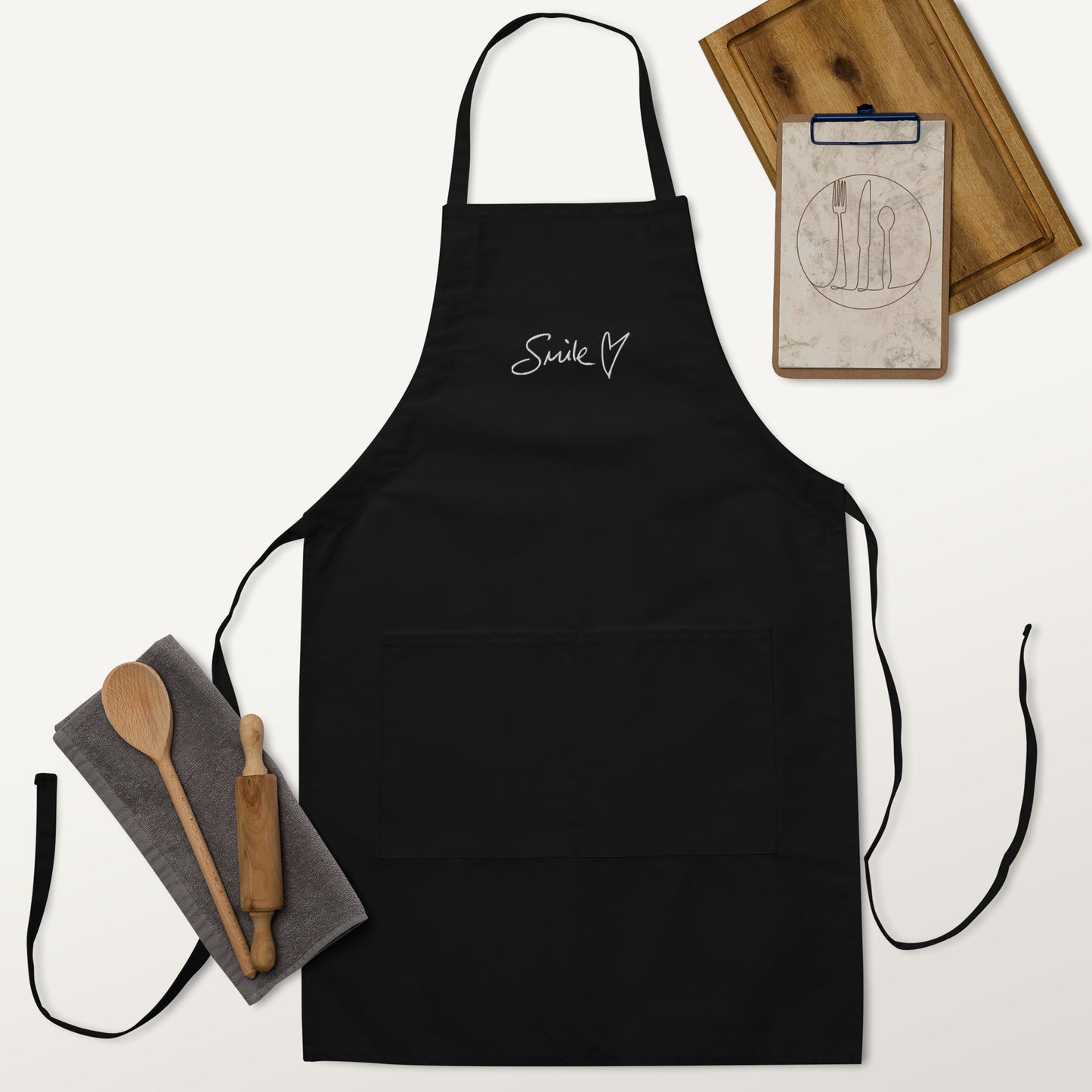Smile | Everyday Black Apron