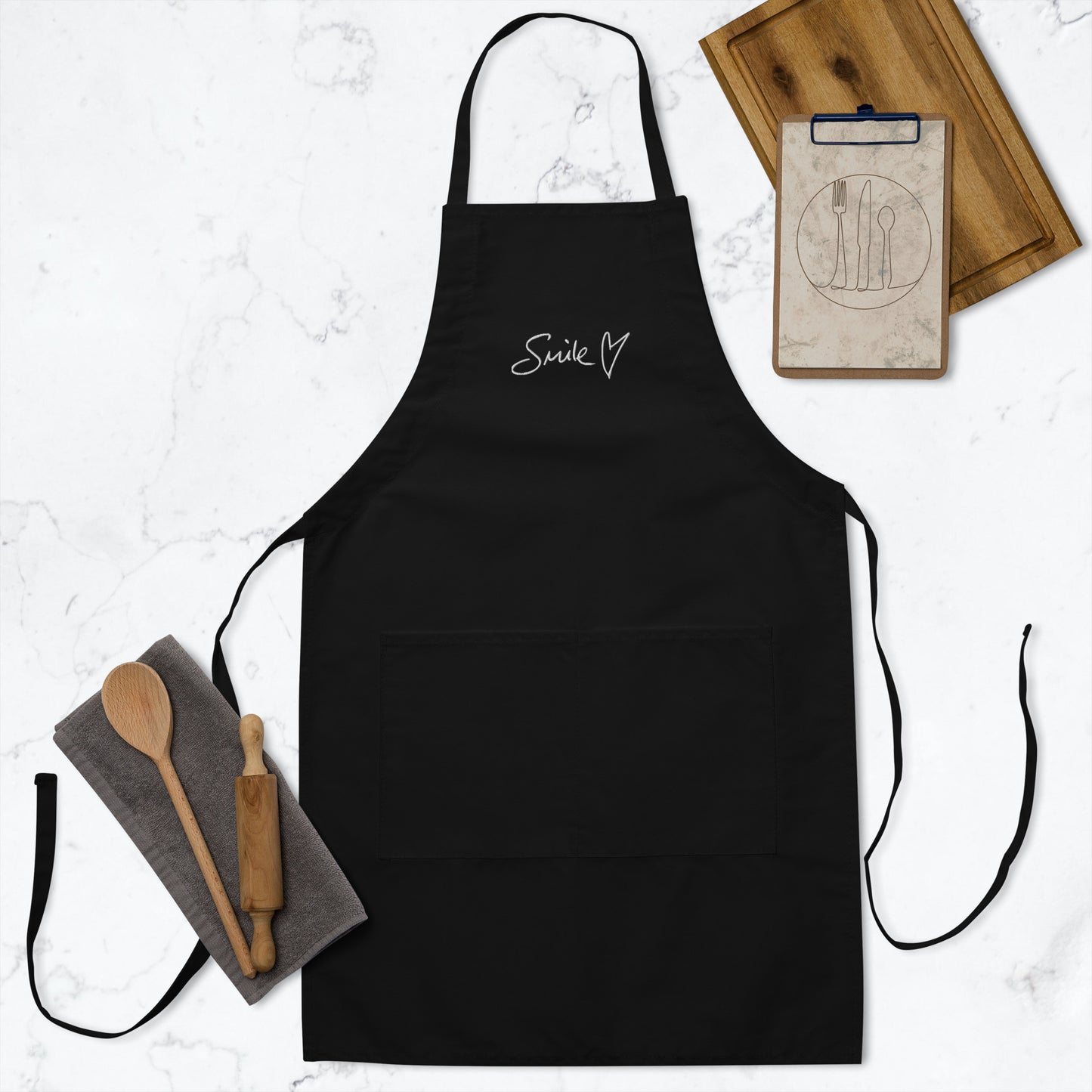 Smile | Everyday Black Apron