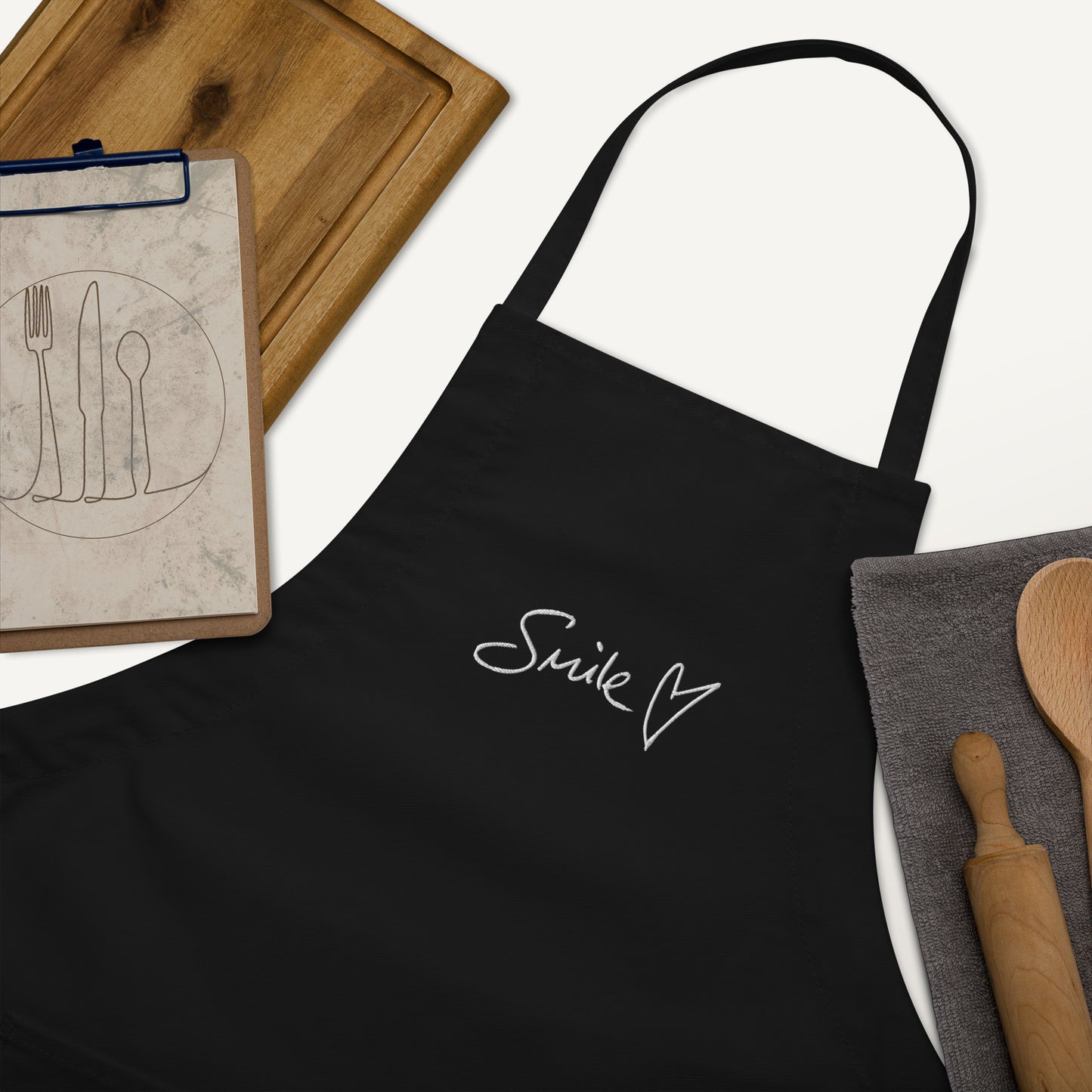 Smile | Everyday Black Apron